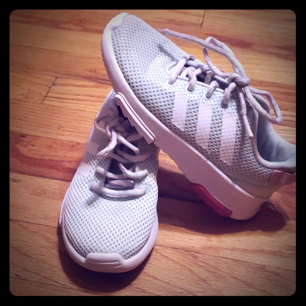Youth Adidas Cloudfoam  Mint Green with Pink